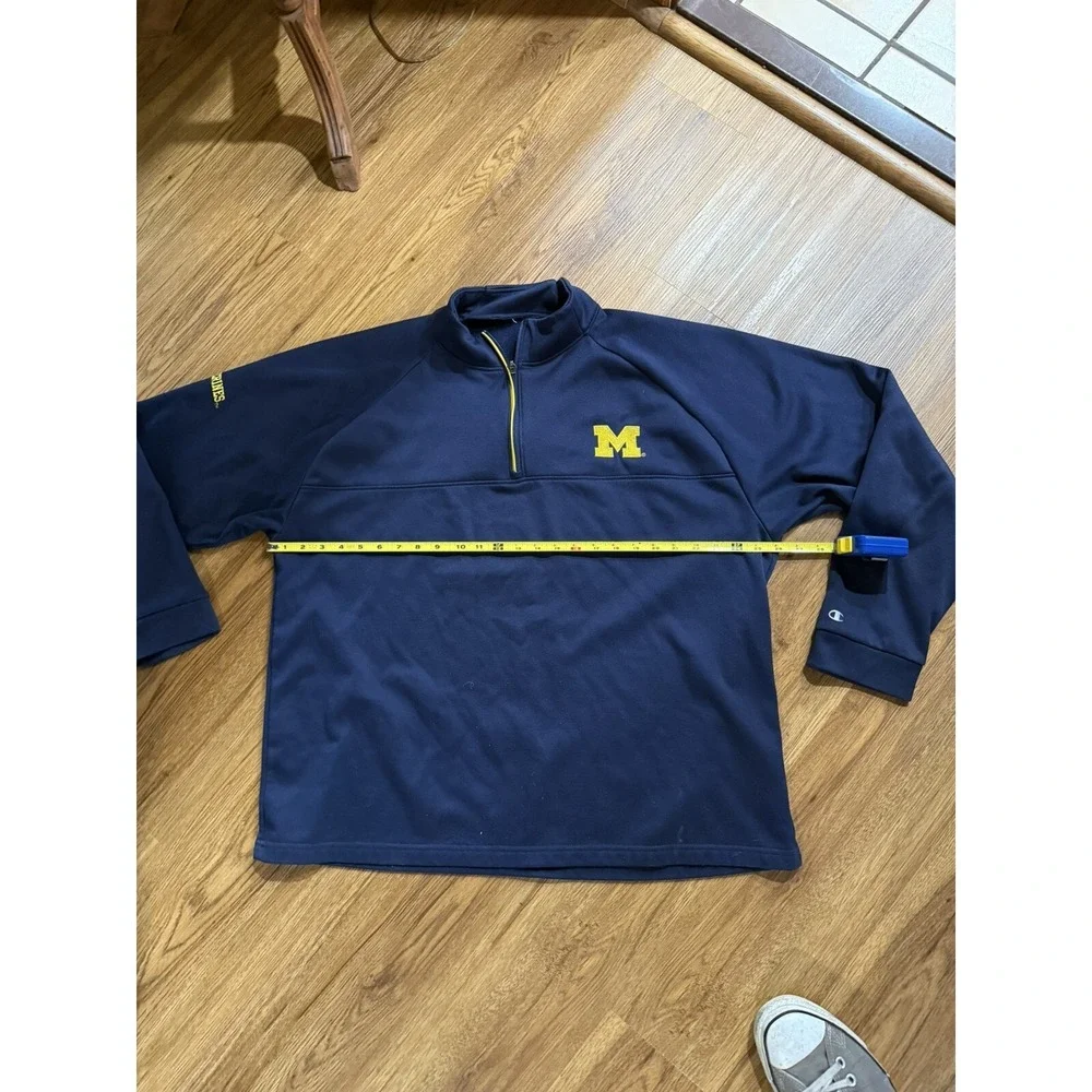 Michigan Wolverines Men's Blue Champion 1/4 Zip‎ Pullover NCAA