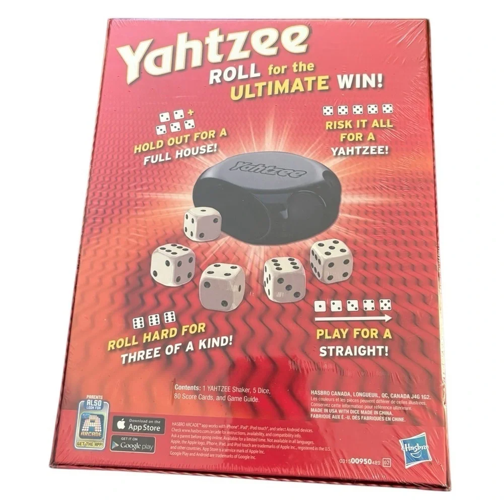 Hasbro Classic YAHTZEE Dice Game Shake Score & Shout Ages 8+ New Sealed