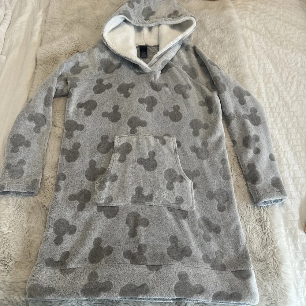 Disney Womens Fleece Lounge Hoodie Sherpa Size Medium Mickey Loungewear‎ B