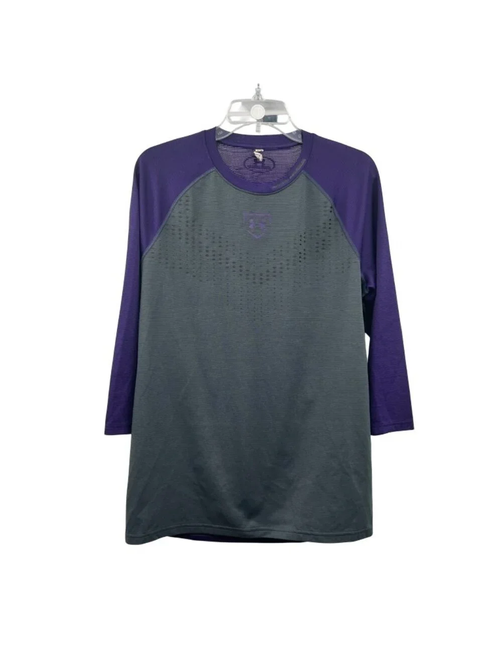 Under Armour Womens Active Long Sleeve Top Gray/Purple Size Medium