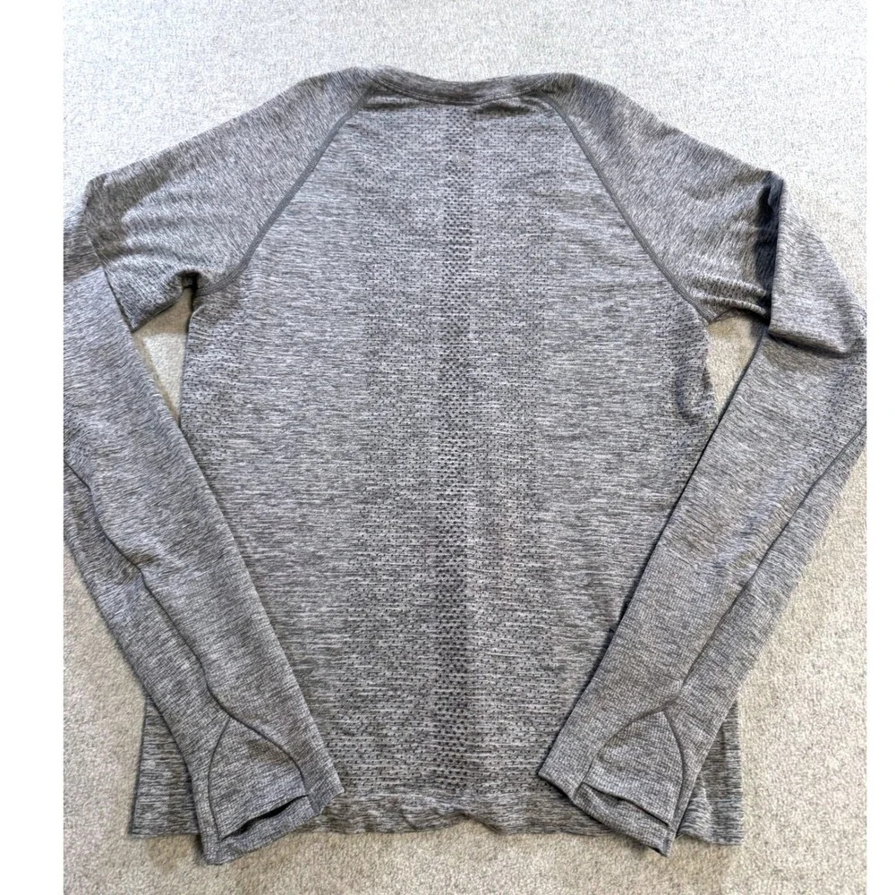 Lululemon Swiftly Tech Long Sleeve 2.0 Womens Size 6 Gray Heathered Athletic Top
