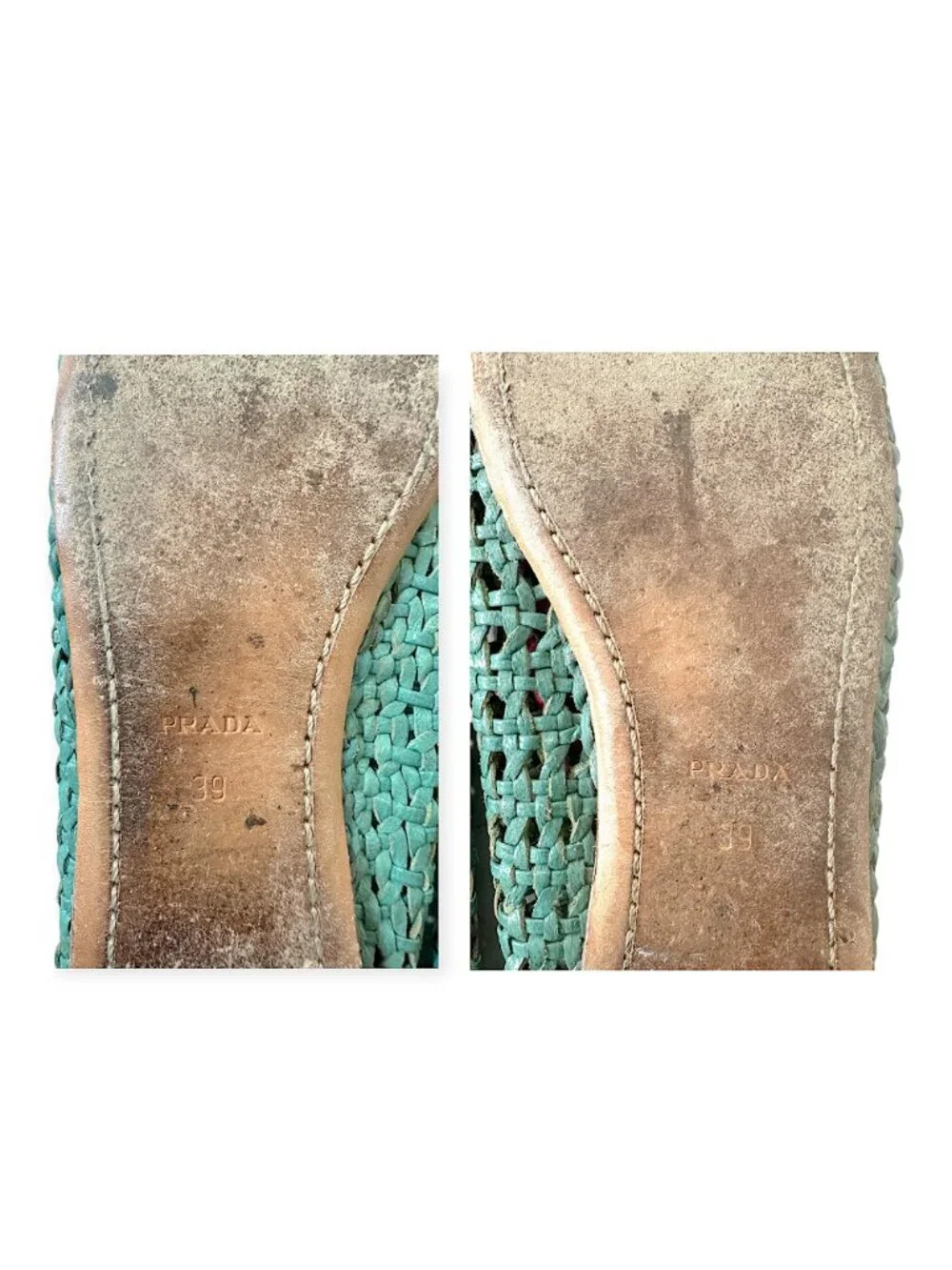 Prada SS2010 Limited Edition Woven Madras Leather Flats – Size 39 – Rare Box Set