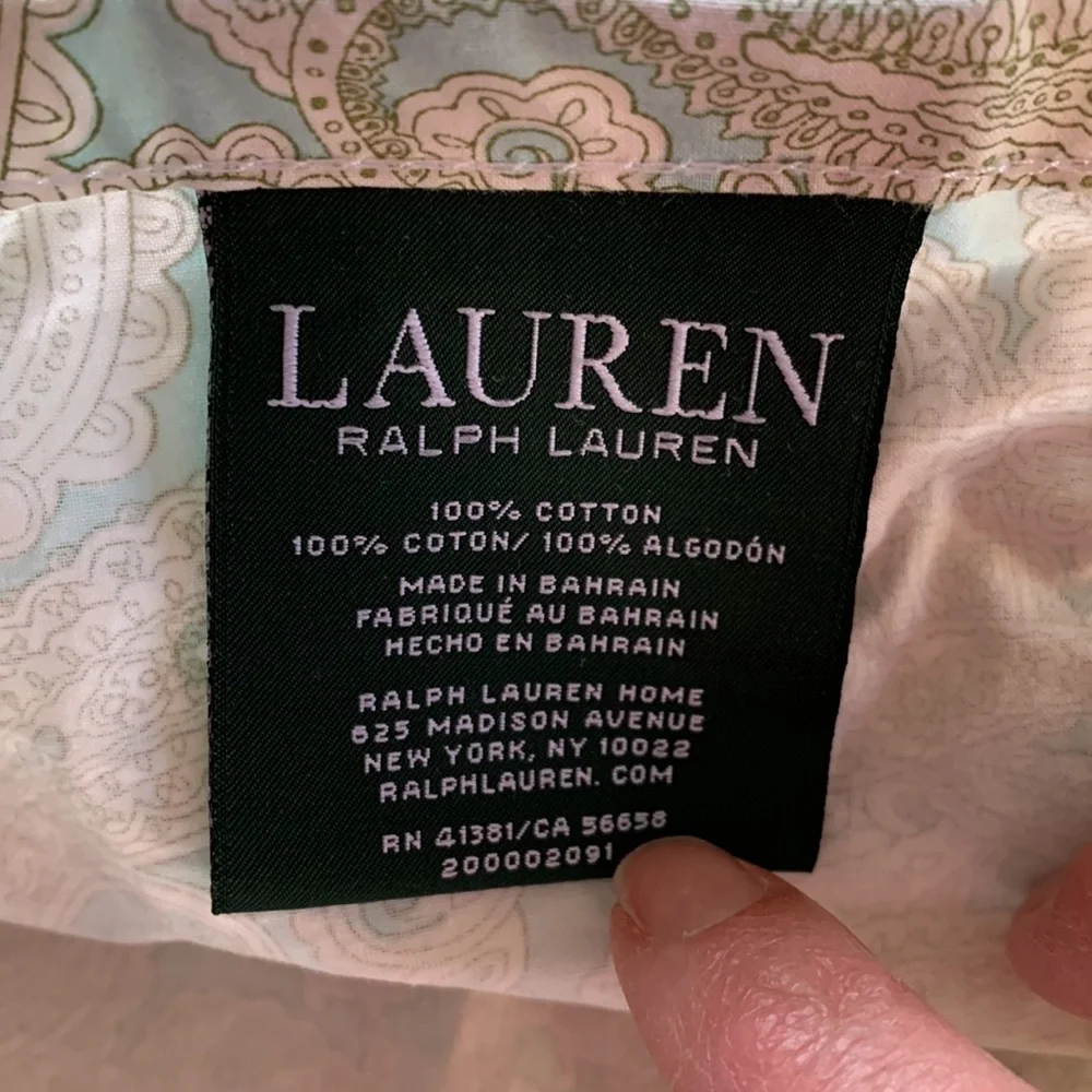 Ralph Lauren green paisley