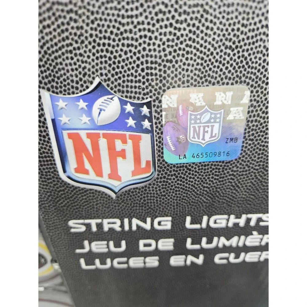 Washington Redskins New Old Stock String LED‎ Lights Man Cave Party 9 Foot Long