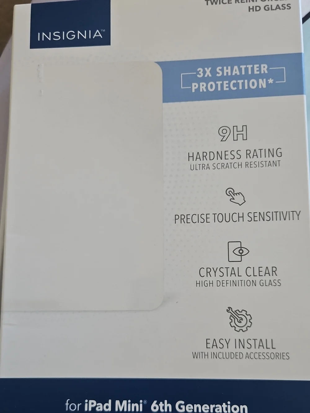Clear Screen Protector for iPad Mini (White) - 9H Scratch Resistant
