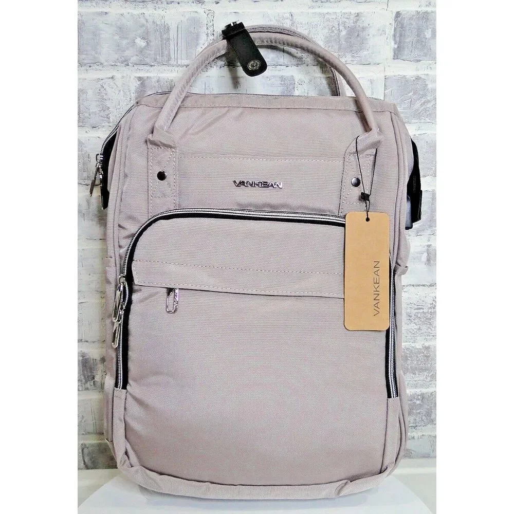 VANKEAN Womens 16 Inch Backpack‎ / Diaper Bag W/ Portable Changing Area - NEW