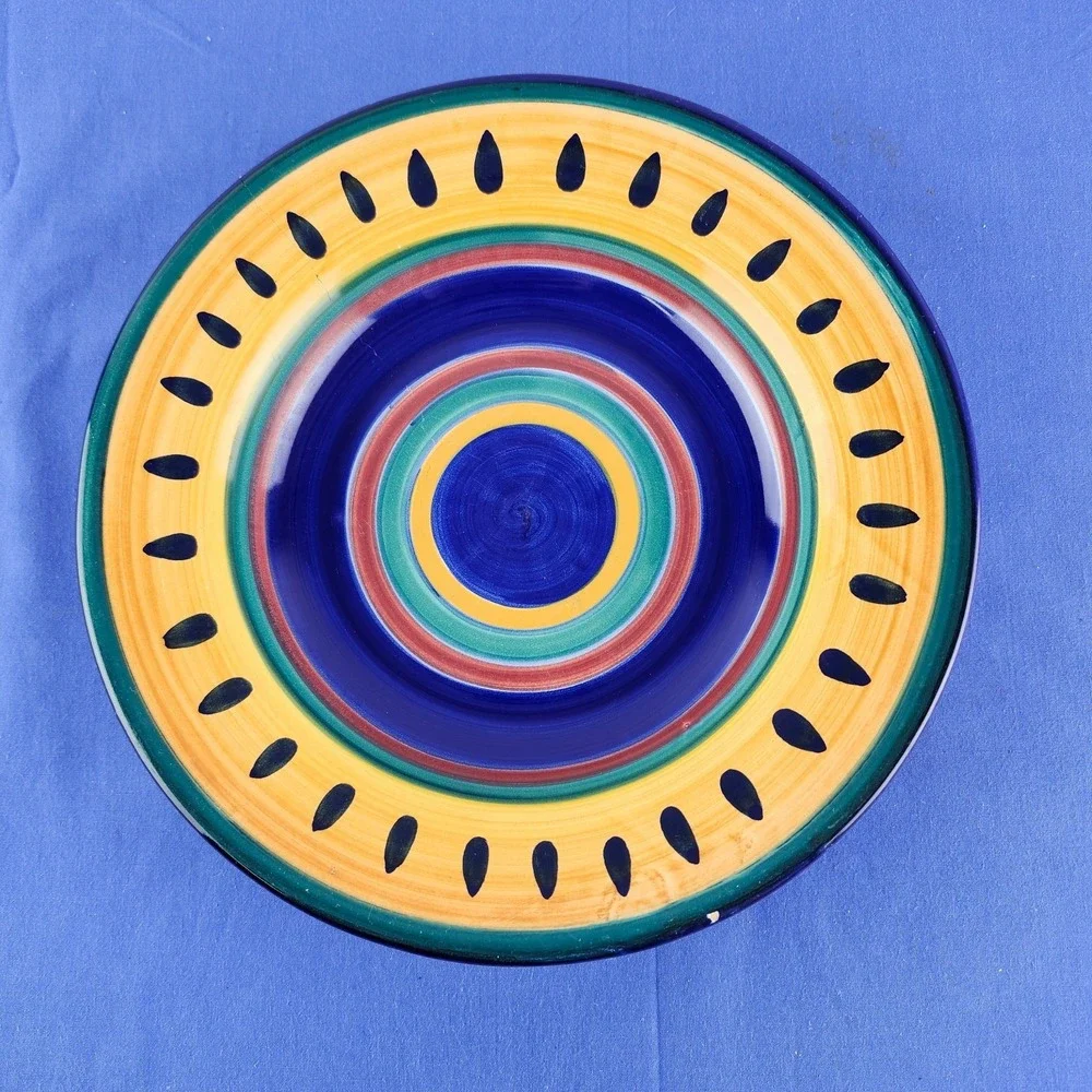 Pier‎ 1 ITALIAN SWIRL Luncheon Salad Plate Bowl 9 1/2