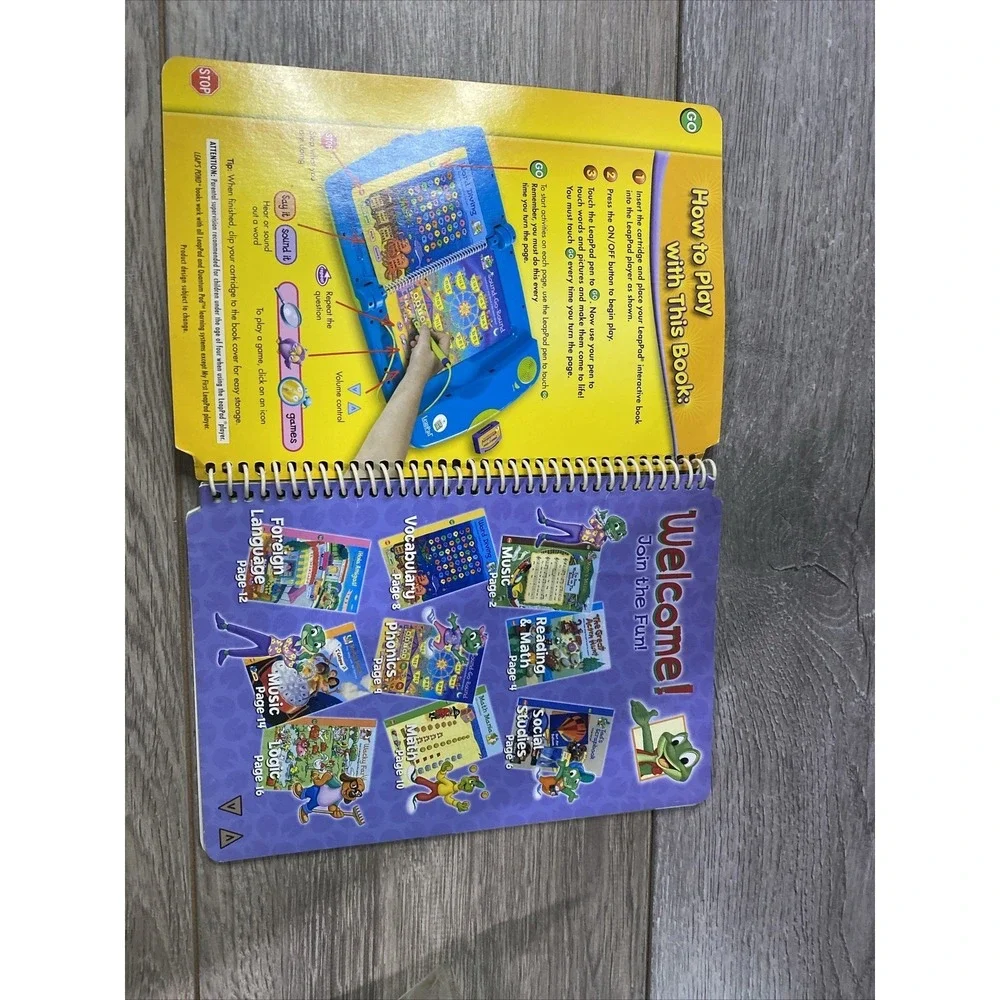 Leap's Pond Leap Frog Leap Pad - Activity‎ & Game Book & cartridge
