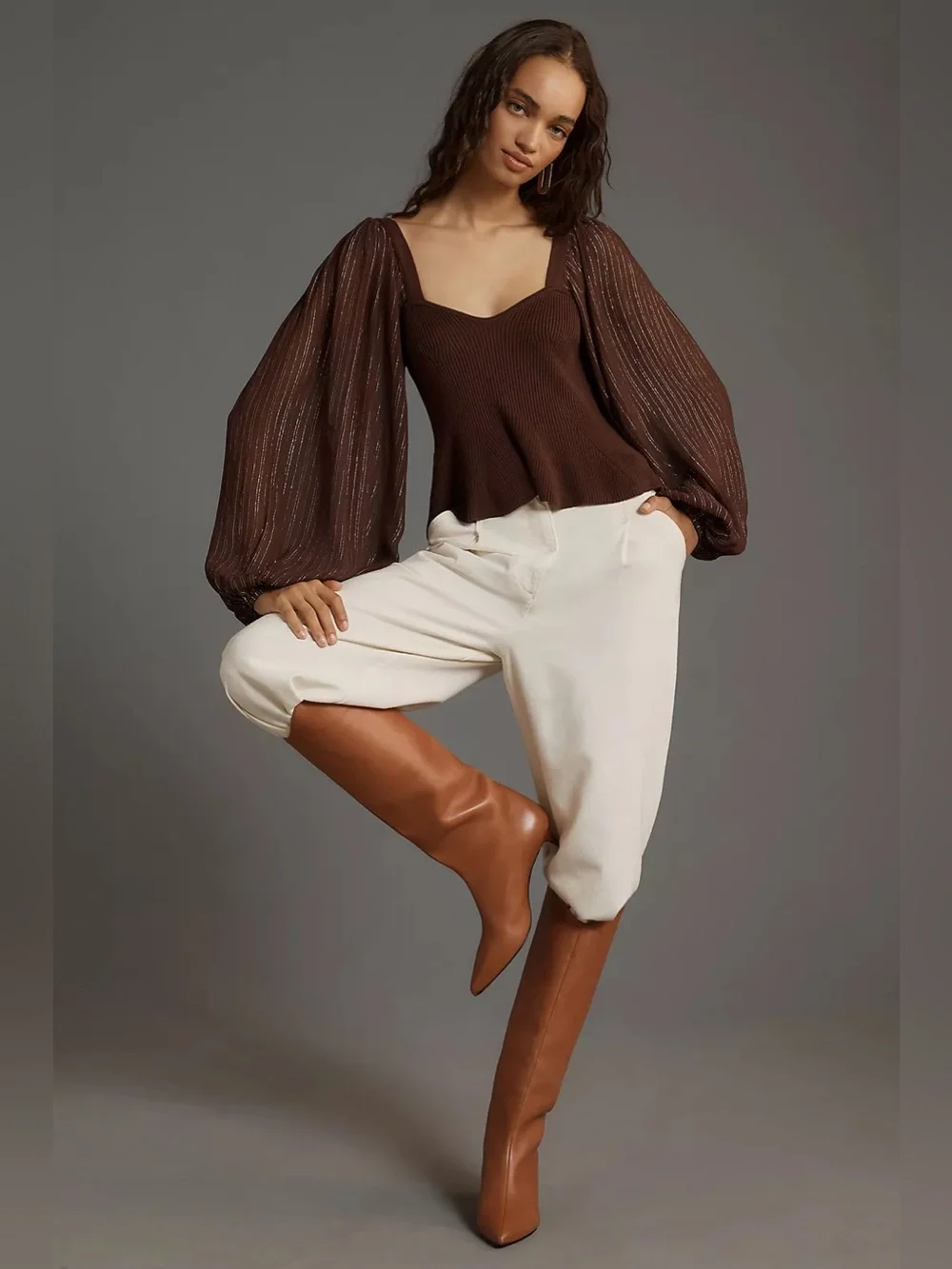 Anthropologie elegant brown