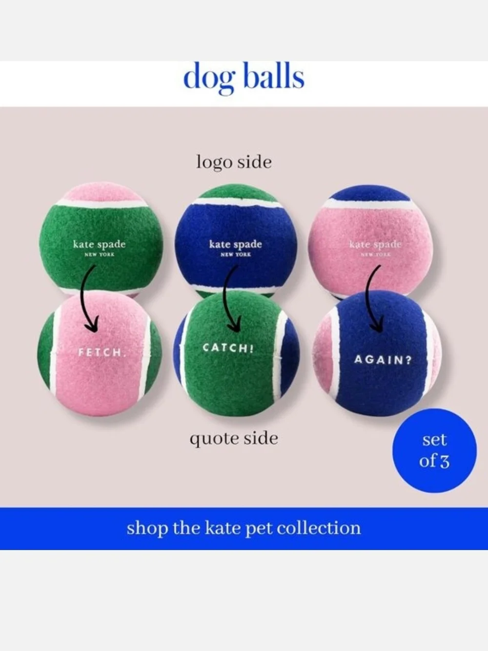 kate spade three plush