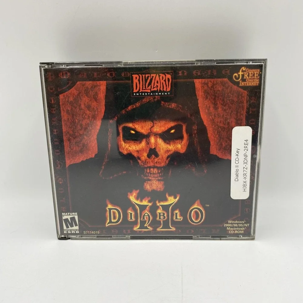 Vintage Diablo II PC Mac‎ CD-ROM 3 Disc Set Blizzard Jewel Case v1.03