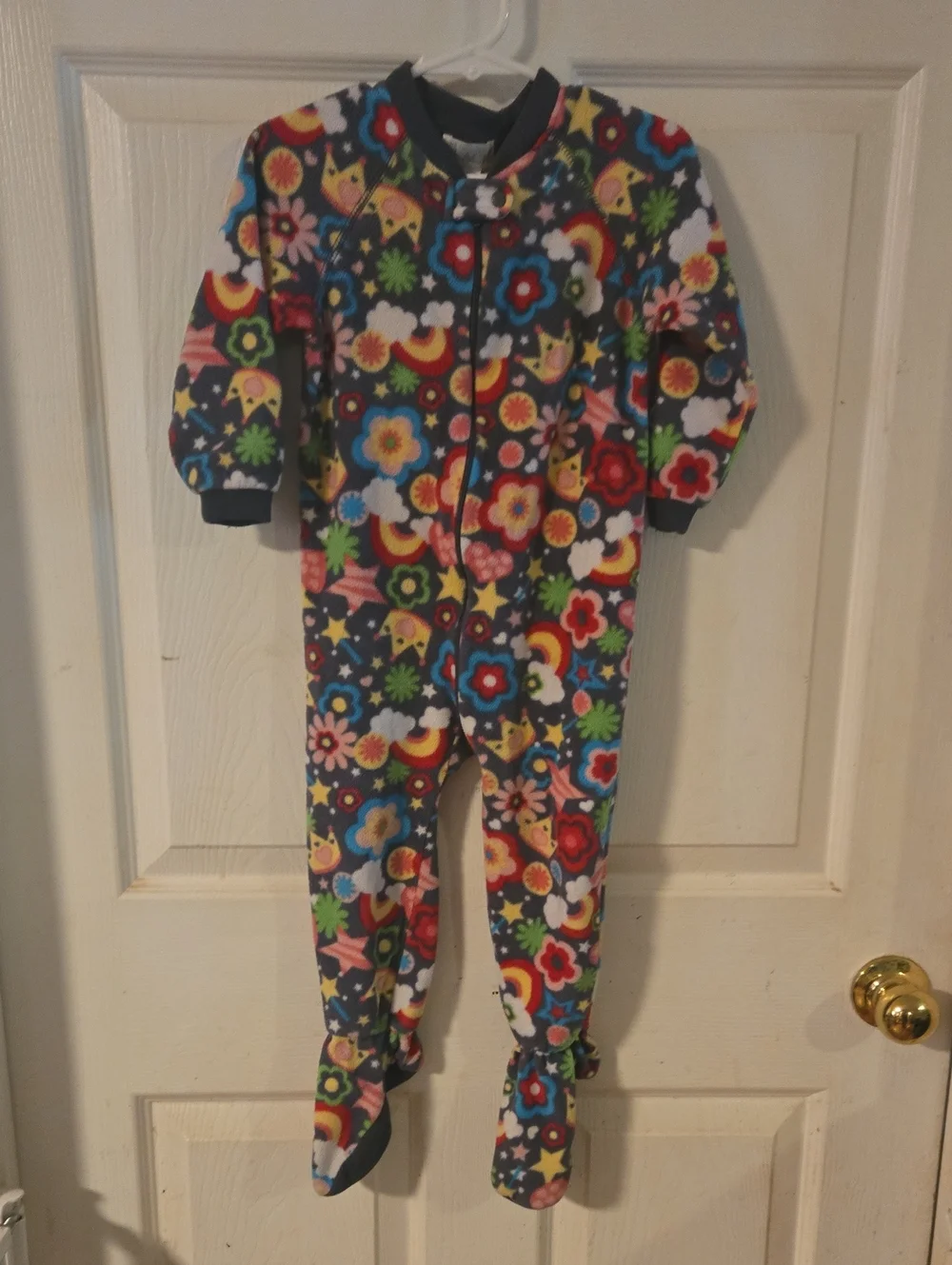 The Children's Place Floral & Rainbow Fleece Pajamas