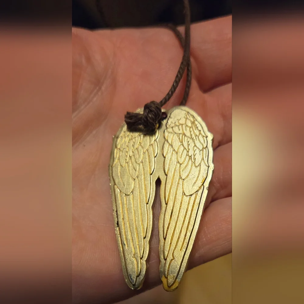 Collectible Brass-colored Angel Wing Tag Angel's Envy Bourbon Whiskey 2022
