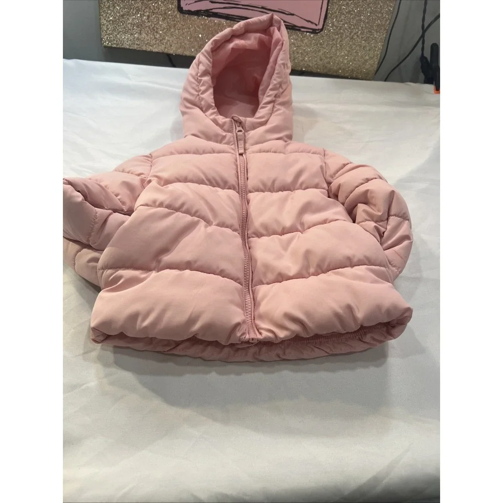 The Children's Place Girl Size 3t Clean Rose Hoodie Jacket Warm Packable‎ Hang
