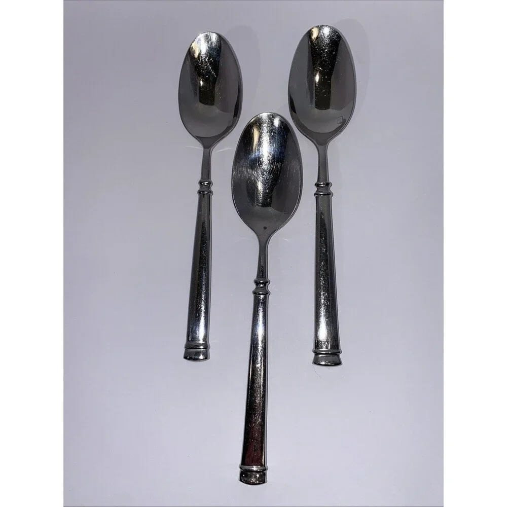Guy Degrenne Absolu Set of 3 Stainless Steel Spoons 8