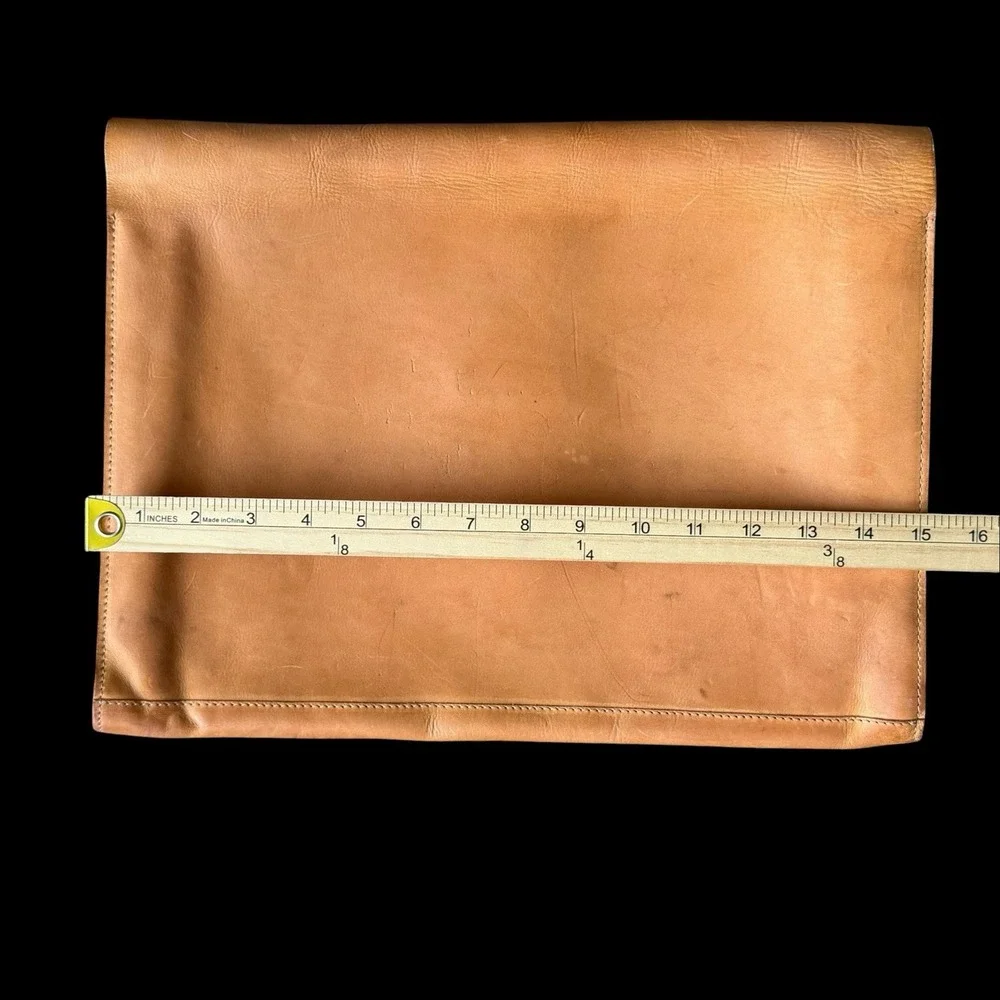 Vintage Genuine Leather Portfolio Document Case Made in Poland Patina Timeworn