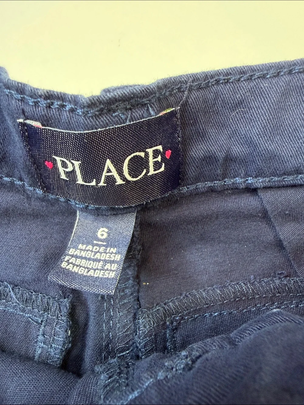 The Children’s Place Girls Uniform Bermuda Shorts Size 6 Navy Khaki 2-Pair Lot