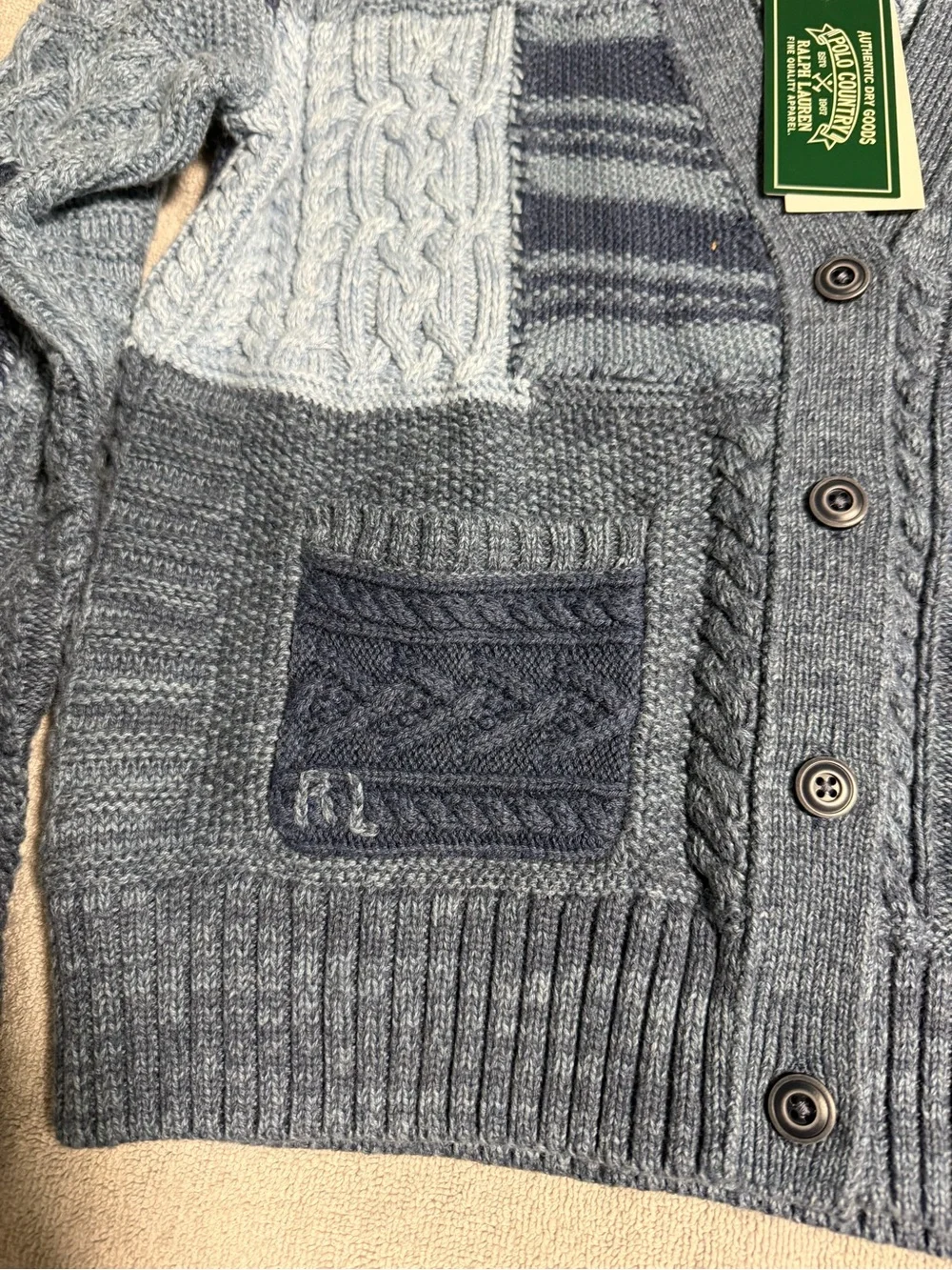 Ralph Lauren style button sleeve
