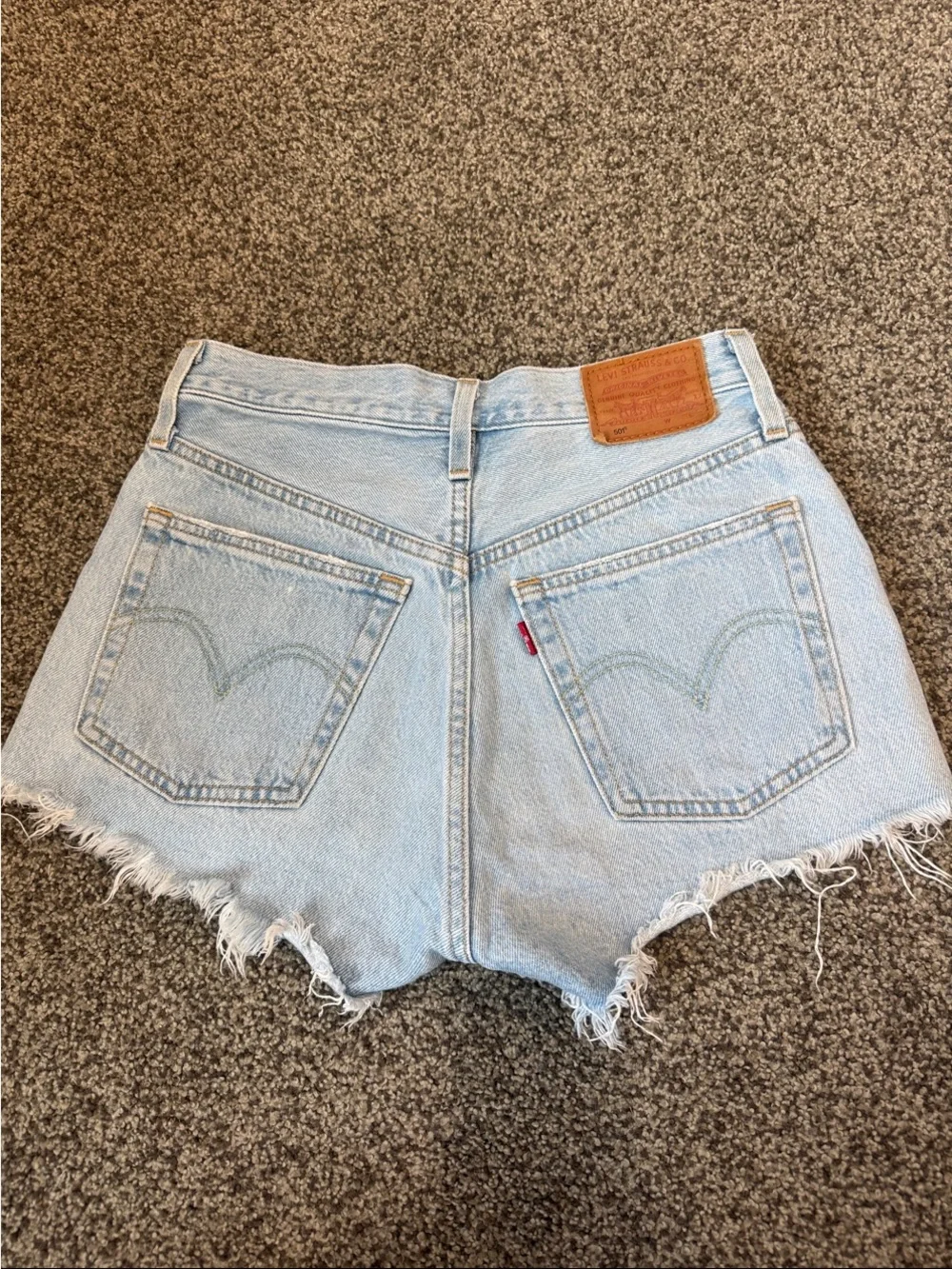 Levi's Light Blue 501 Denim Shorts