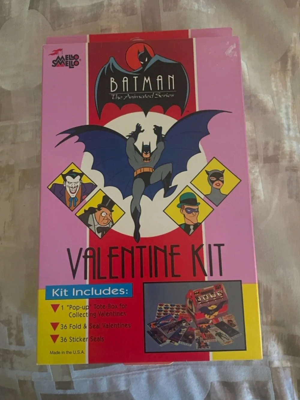 Vintage 1992 Batman: The Animated Series Valentine Kit by Mello Smello