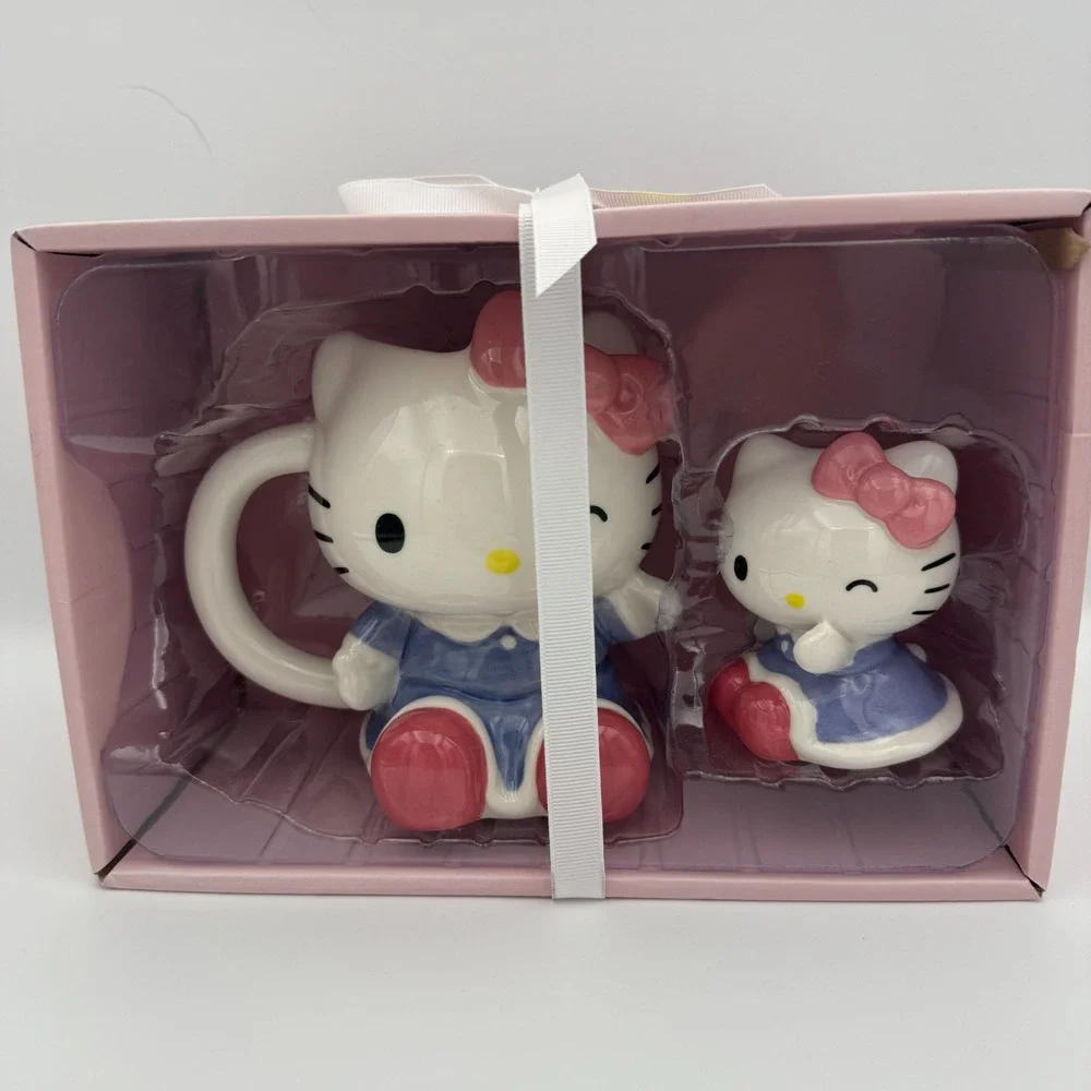 New Hello Kitty with Purple Dress‎ Mug and Figurine Set