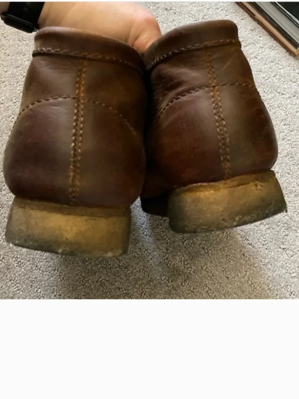 Clarks Original Wallabee leather chukka boots, Men's 10.