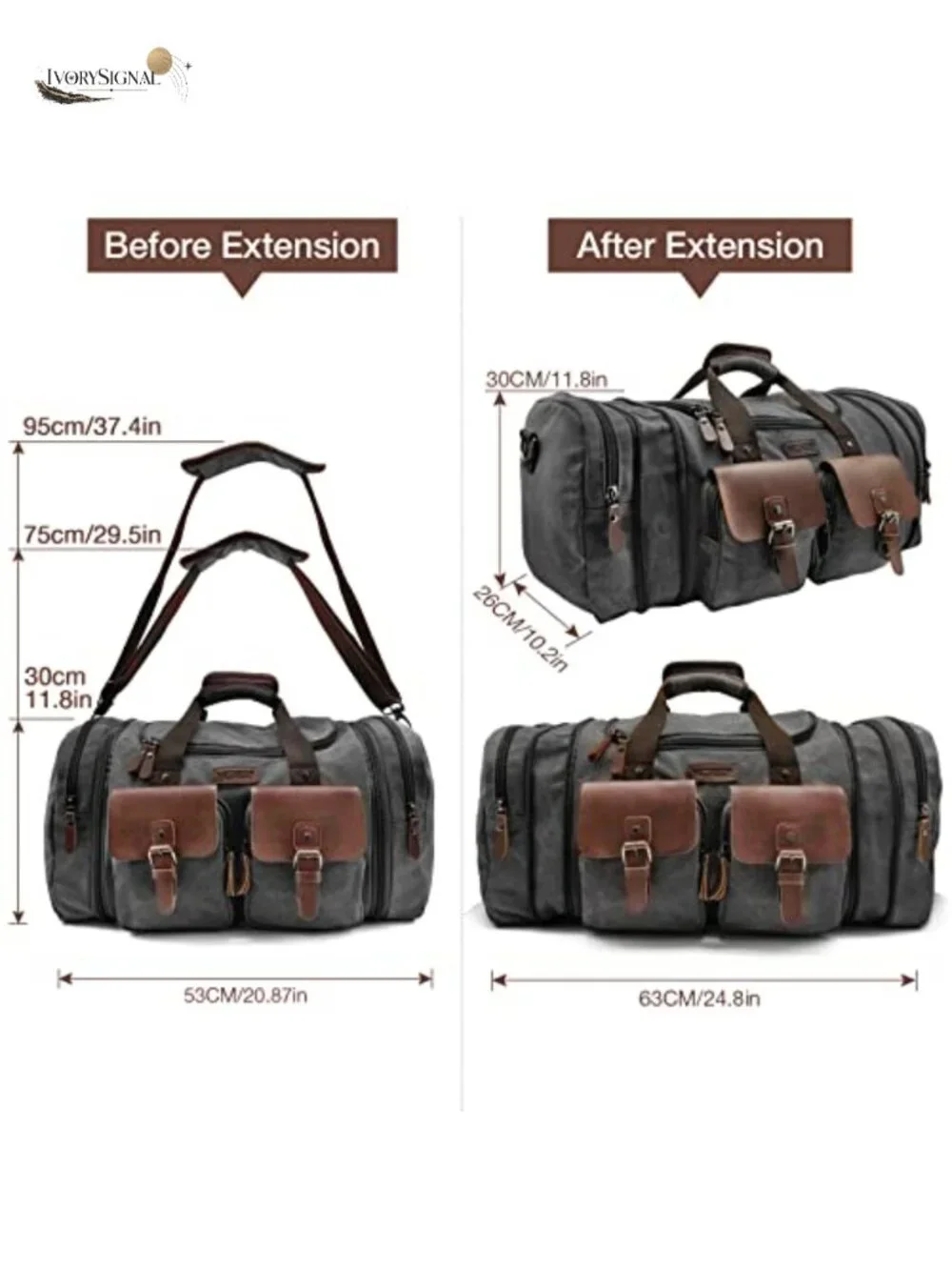 N/A canvas duffle