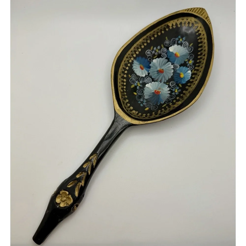 Vintage Russian Handpainted Lacquered Wood Spoon‎ (12