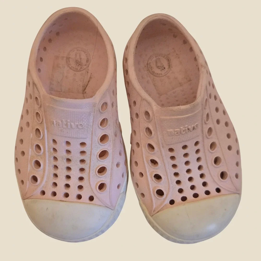 Native Jefferson Toddler Shoes Size C4 Petal Pink Slip On EVA Water‎ Shoes