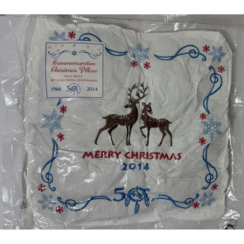 Billy Mills 50th Gold Medal Anniversary Commemorative‎ Christmas Pillow 2014