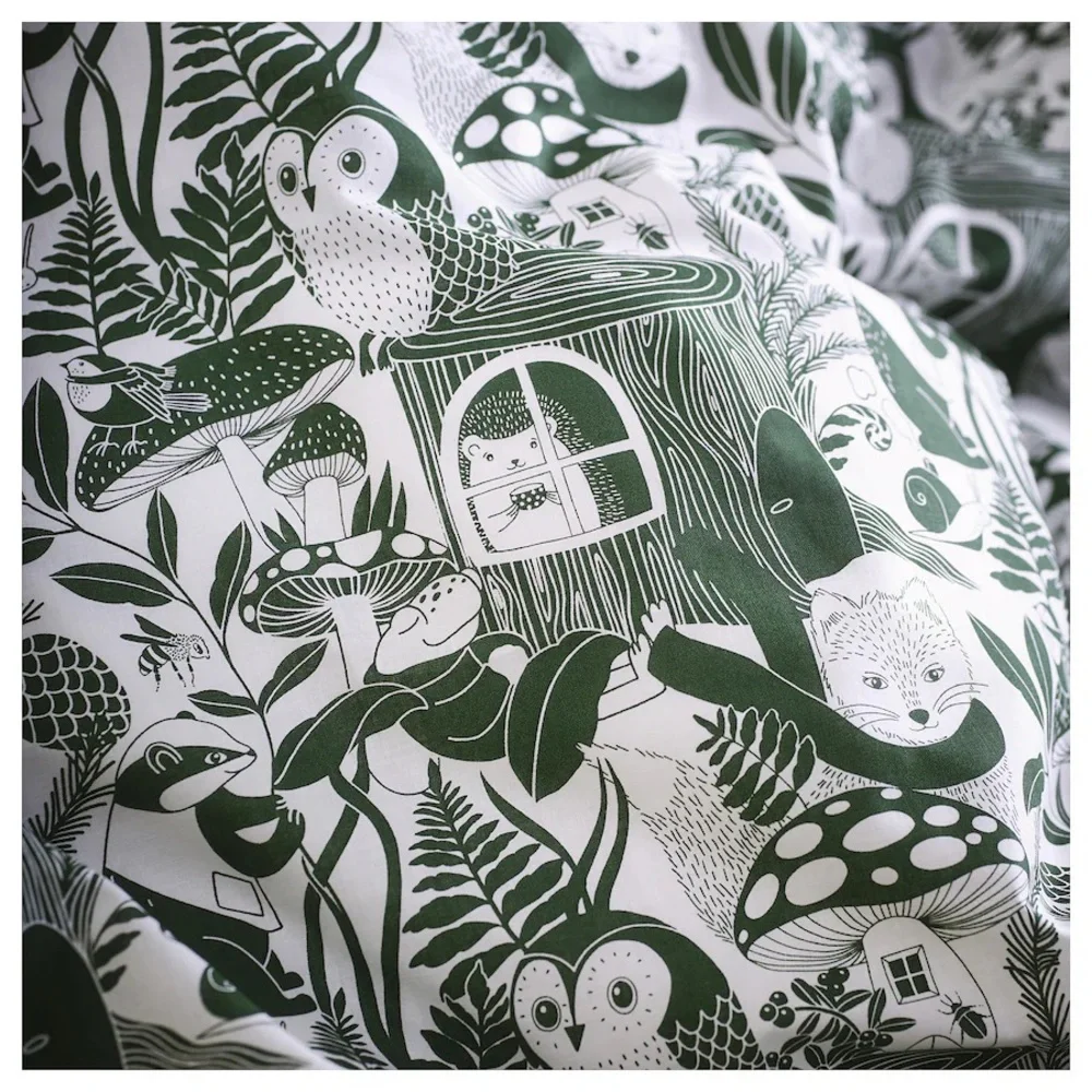 Green Forest Inspired Duvet Cover Set