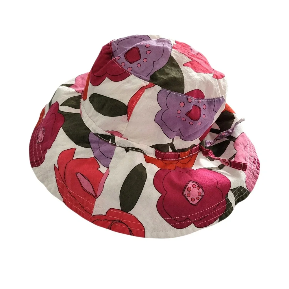 Baby Gap Floral Bucket Hat Girls 6 9 12 Months‎ Beach Summer Sun Shade