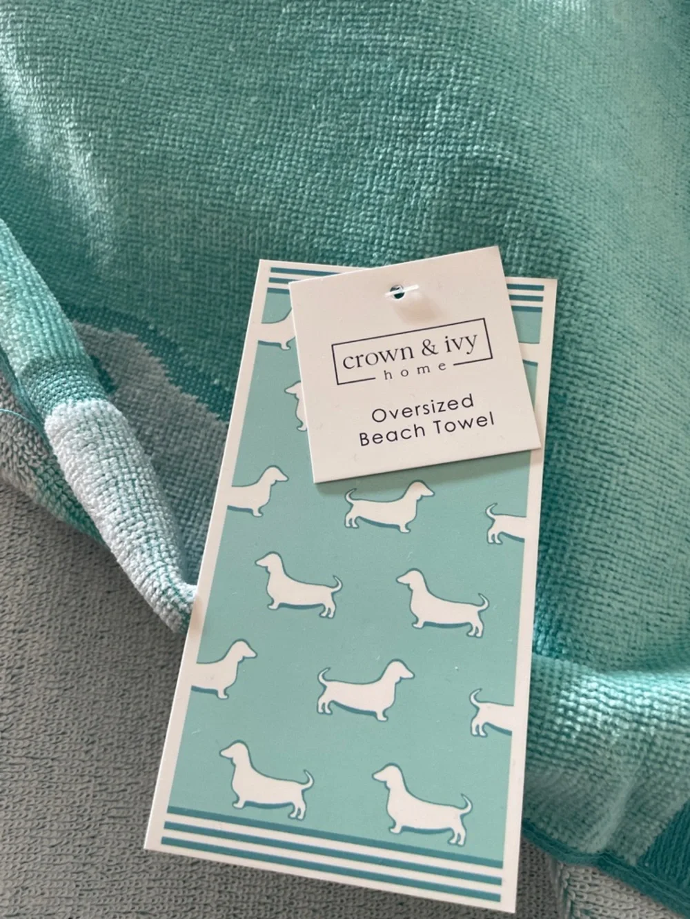 crown & ivy aqua white soft