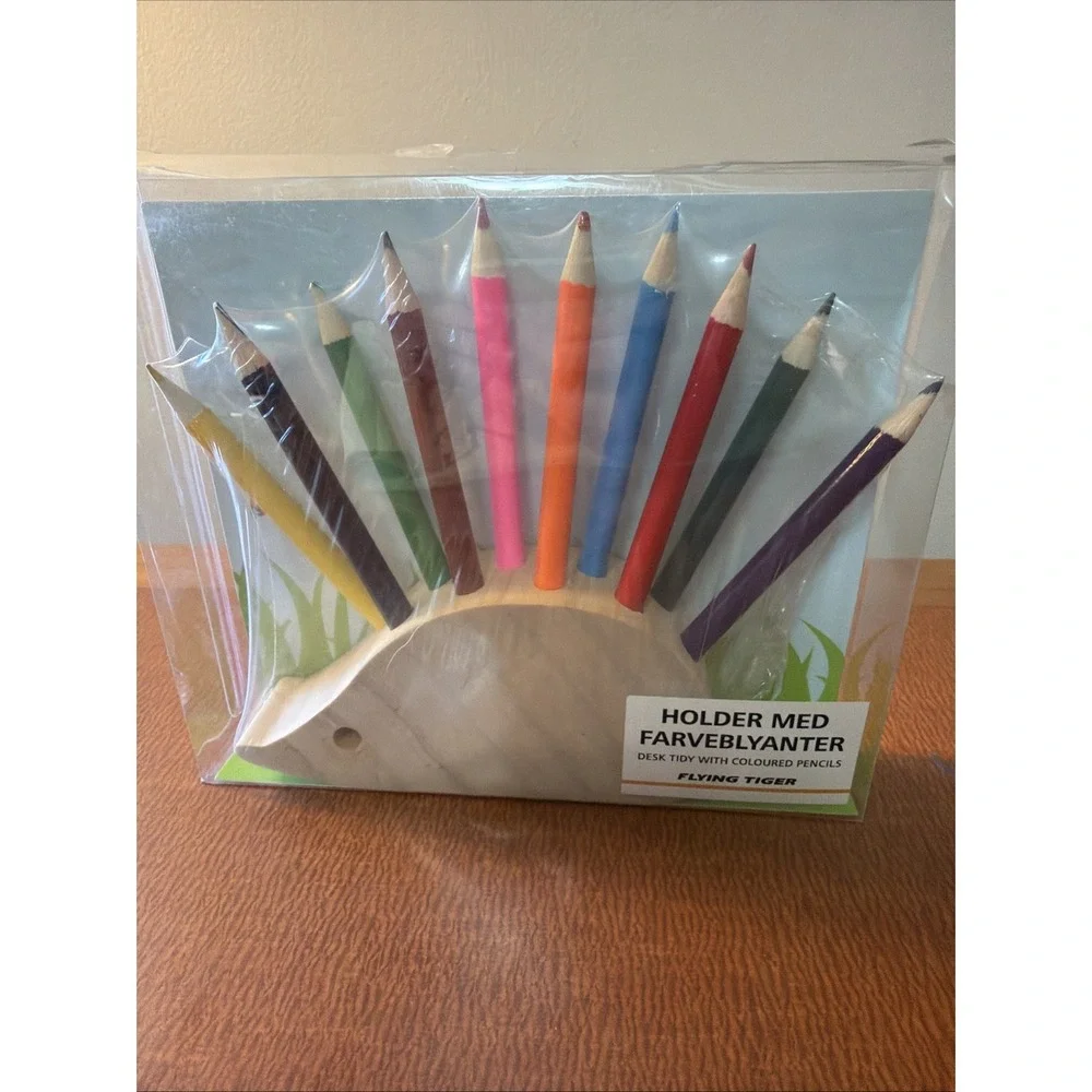 Flying Tiger Hedgehog Colored‎ Pencil Holder