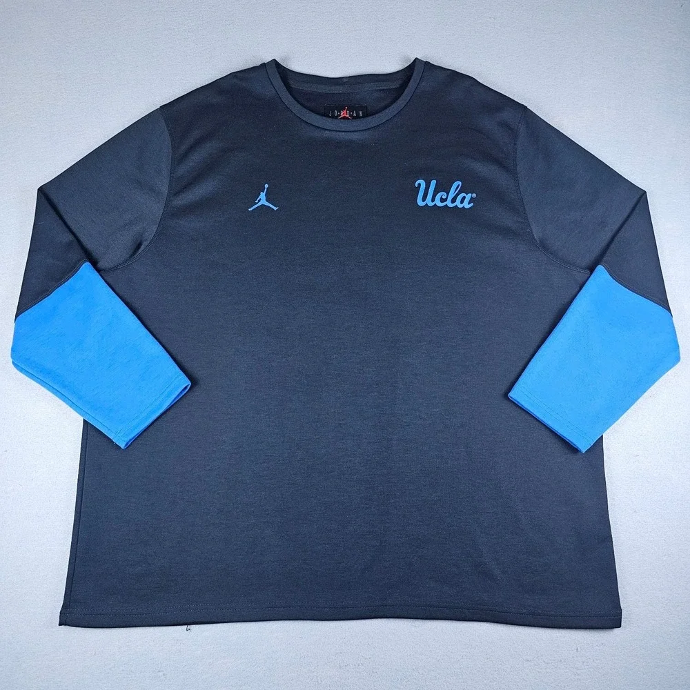 Jordan UCLA Sweatshirt Mens 3XL Black Blue Crewneck Pullover Heavyweight Fleece
