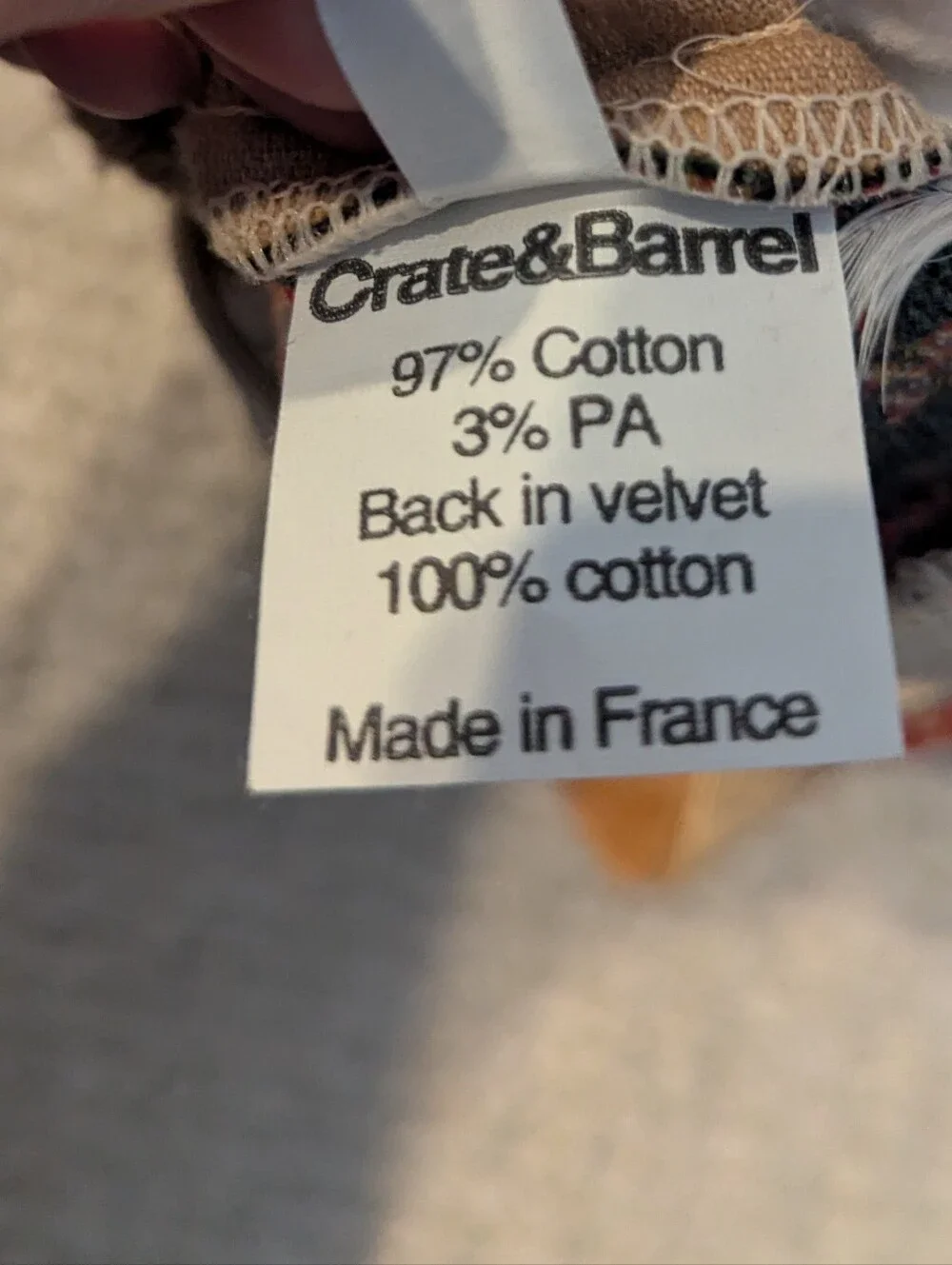 Crate&Barrel decorative cream