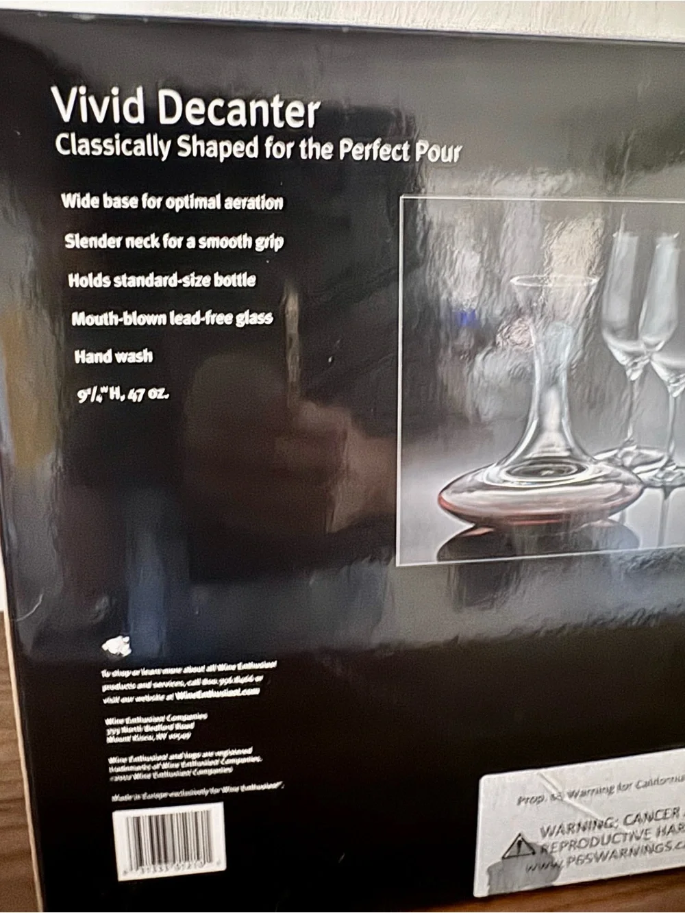 Wine Enthusiast clear glass