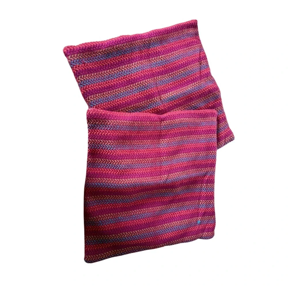 Crate & Barrel Quinn‎ pillow set red stripes