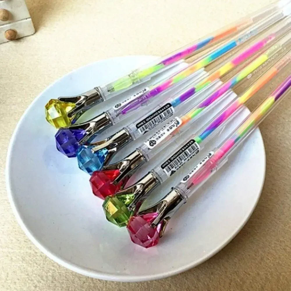 6 pc set of Diamond Topped Color Ink Gel Pens NWOT‎