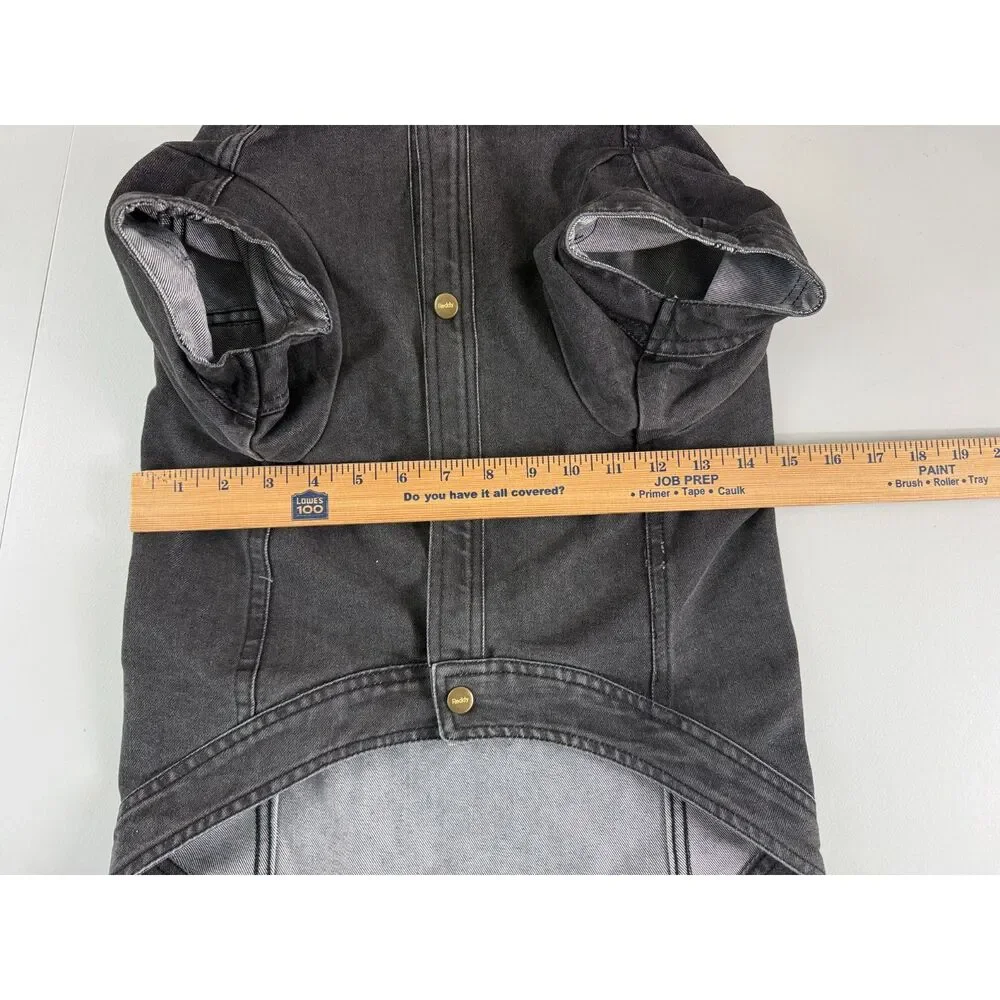 Reddy Dog Jacket XXL Black Denim Hooded Pet Coat Vest New With Tags