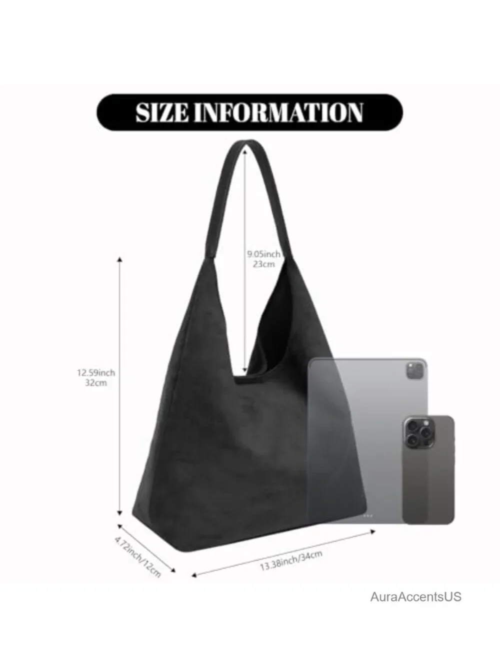 N/A suede hobo