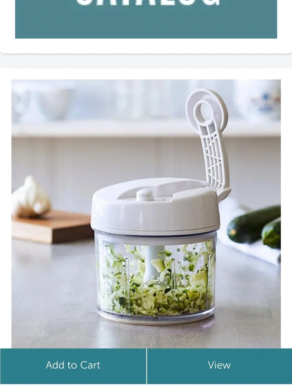 The Pampered Chef Manual Food Chopper - White
