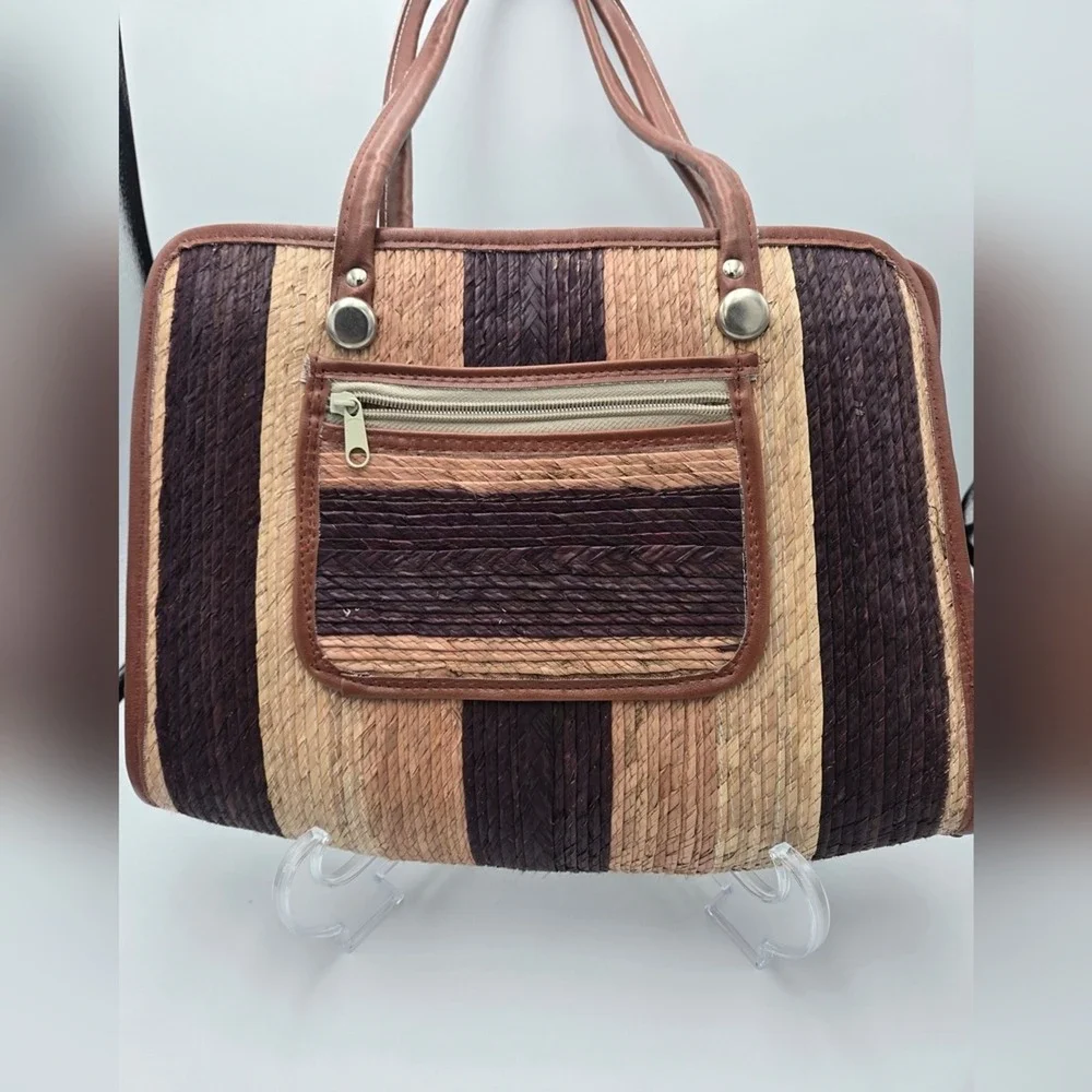 Stylish Brown and Tan Hobo Bag