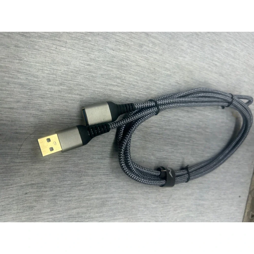 USB 3.0 Extension Cable Braided Nylon Male to Female Gray Aluminum Gold Plated