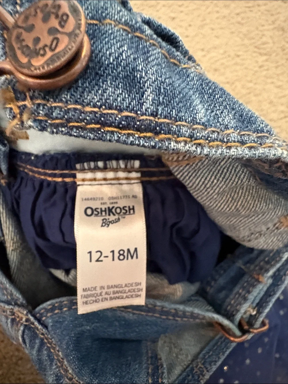 OshKosh Bgosh denim bib