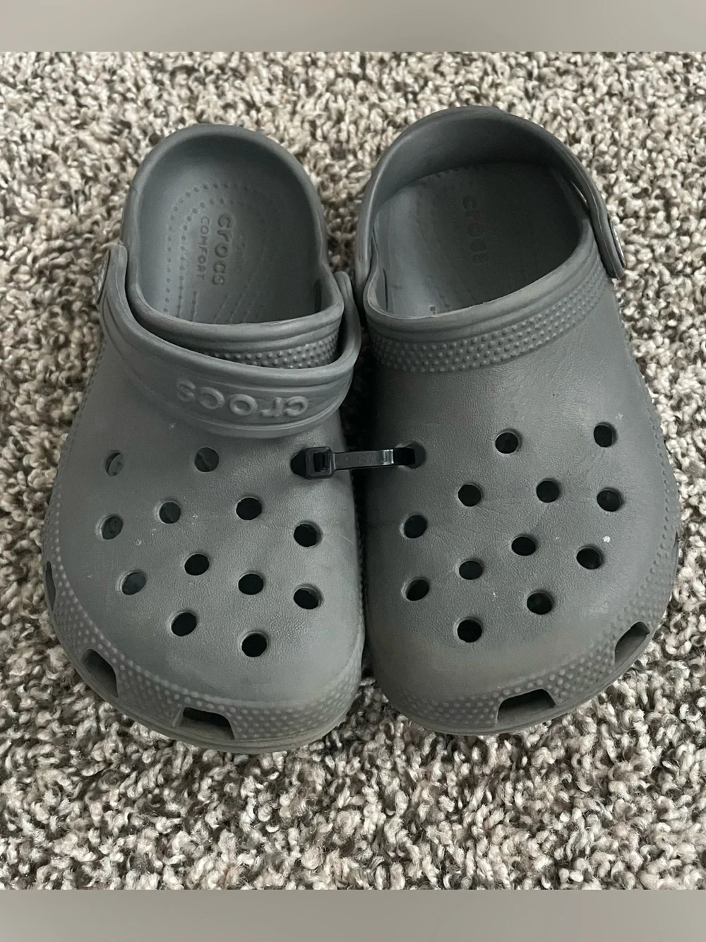 CROCS Kids Classic Clog in Charcoal Gray