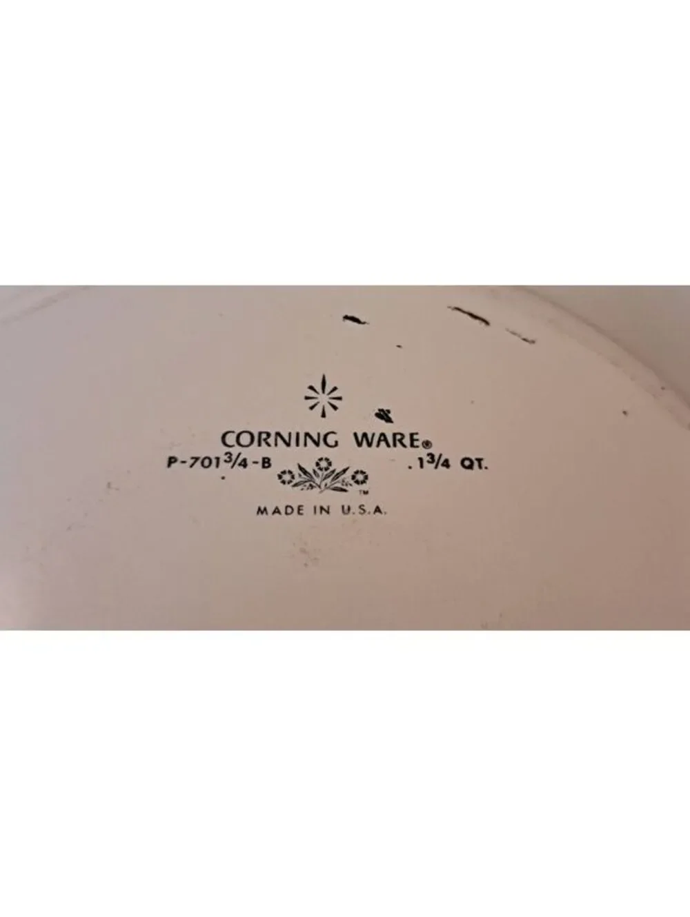 Vintage Corning Ware 1 3/4 Qt Lynwood Green Casserole Dish P-701-No Lid