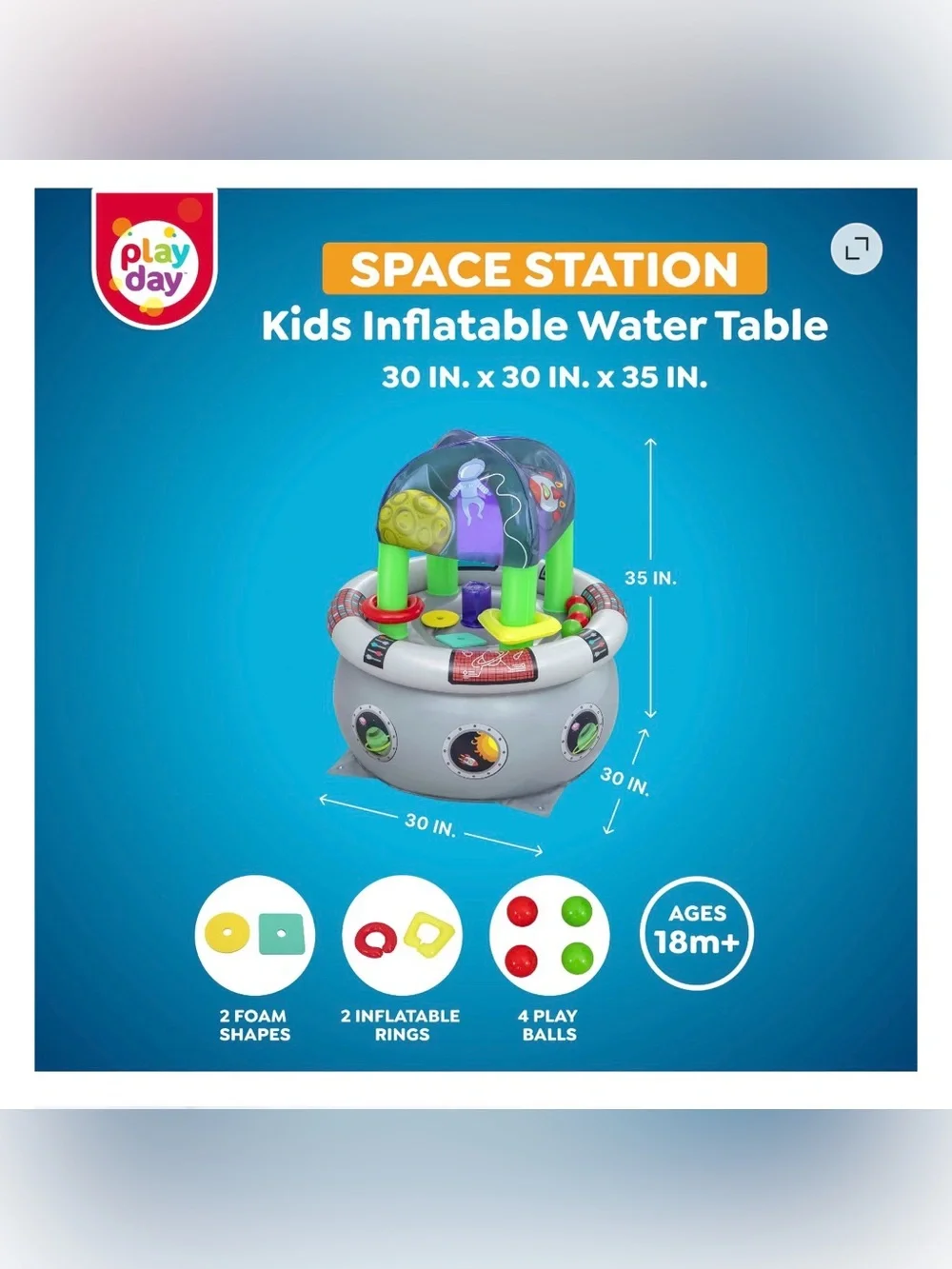 Inflatable Baby Water Table Space Station Brand New
