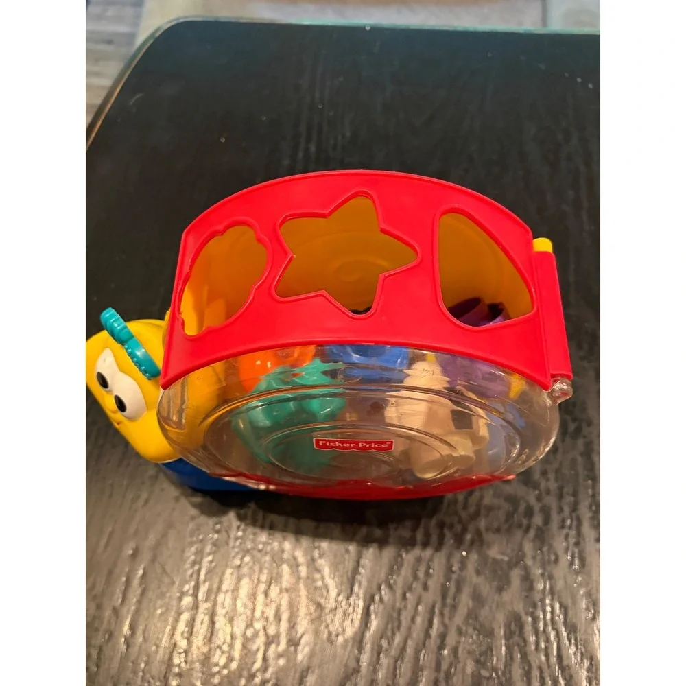 Vintage Fisher-Price Bee-Bop Building Singin' Snail Pail