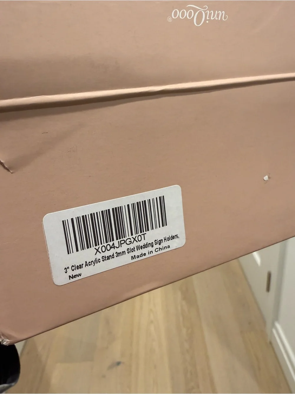 Acrylic clear sign holders - 3 inch with 3mm slot
